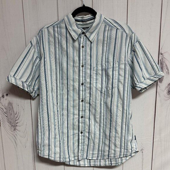 KÜHL Suncel Shirt Men’s Large Striped Short Sleeve Button Front - Picture 1 of 8
